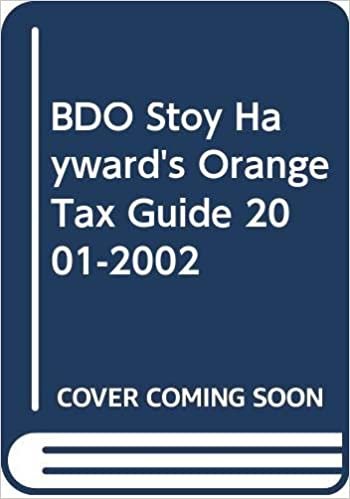 BDO Stoy Hayward's Orange Tax Guide 2001-2002