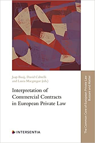 Interpretation of Commercial Contracts in European Private Law (Common Core of European Private Law)