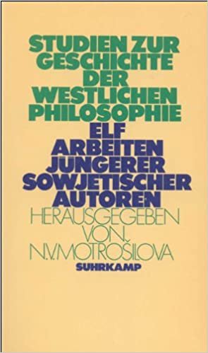 Studien zur Geschichte der westlichen Philosophie: Elf Arbeiten jüngerer sowjetischer Autoren indir