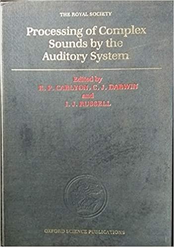 Processing of Complex Sounds by the Auditory System: Proceedings of a Royal Society Discussion Meeting Held on 4 and 5 December 1991