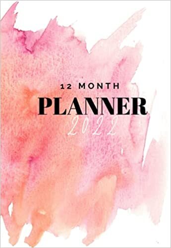 2022 monthly planner, 12 month planner for 2022, one year planner 2022