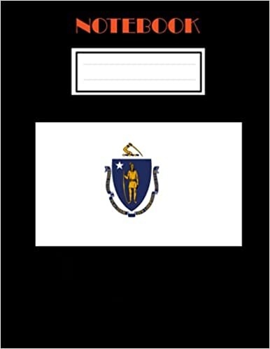 Massachusetts :Flag Notebook: Journey Diary , Travel Journal, College Rulled Pages