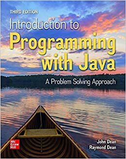 Introduction to Programming With Java: A Problem Solving Approach