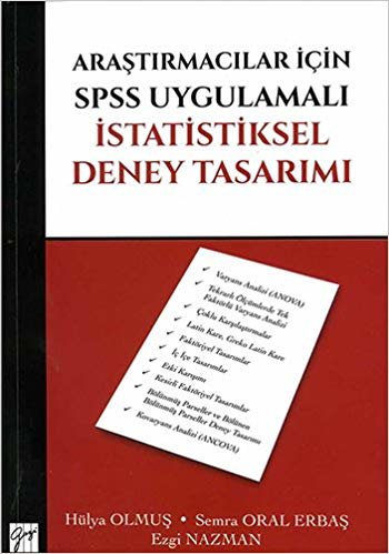 Araştırmacılar İçin SPSS Uygulamalı İstatistiksel Deney Tasarımı indir