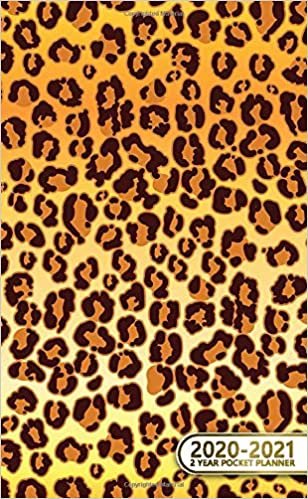2020-2021 2 Year Pocket Planner: 2 Year Pocket Monthly Organizer & Calendar | Cute Two-Year (24 months) Agenda With Phone Book, Password Log and Notebook | Tropical Leopard Print indir