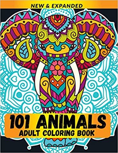 101 Animals Adult Coloring Book: Stress Relieving Animal Designs for Adults Relaxation