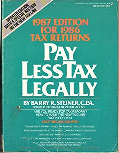 Pay Less Tax Legally 1987