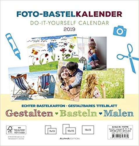 Foto-Bastelkalender weiß FAMILY 2019 indir