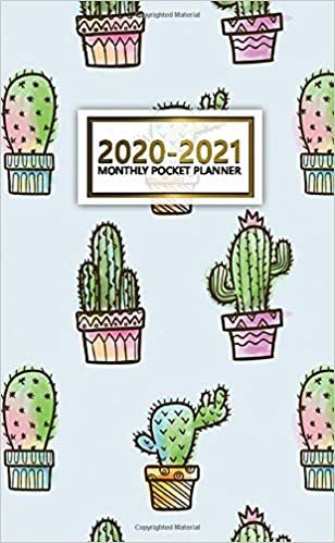 2020-2021 Monthly Pocket Planner: 2 Year Pocket Monthly Organizer & Calendar | Pretty Two-Year (24 months) Agenda With Phone Book, Password Log and Notebook | Cute Potted Cactus & Succulents Pattern indir