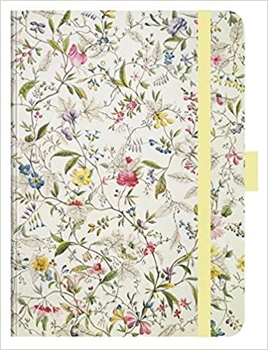 Premium Notes Big "Wild Flowers": A5 Notizbuch liniert mit hochwertiger Folienveredelung, Stiftehalter, Zetteltasche und Leseband