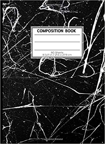COMPOSITION BOOK 80 SHEETS 8.5x11 in / 21.6 x 27.9 cm: A4 Lined Ruled Notebook | "Black & White" | Workbook for s Kids Students Boys | Writing Notes School College | Grammar | Languages indir
