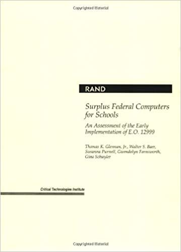 Surplus Federal Computers for Schools: An Assessment of the Early Implementation of E.O. 12999