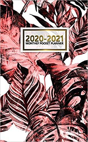 2020-2021 Pocket Planner: Cute Two-Year (24 Months) Monthly Pocket Planner & Agenda | 2 Year Organizer with Phone Book, Password Log & Notebook | Pretty Red Tropical Floral Pattern indir
