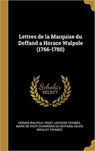 Lettres de la Marquise du Deffand a Horace Walpole (1766-1780) indir