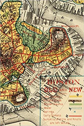 1880 Map of Boston - A Poetose Notebook / Journal / Diary (50 pages/25 sheets) (Poetose Notebooks)