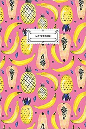 Notebook: Tropical Fruit Lined Journal Notebook, 120 pages (6x9")