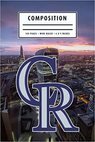 Composition: Colorado Rockies Notebook Wide Ruled at 6 x 9 Inches | Christmas, Thankgiving Gift Ideas | Baseball Notebook #16