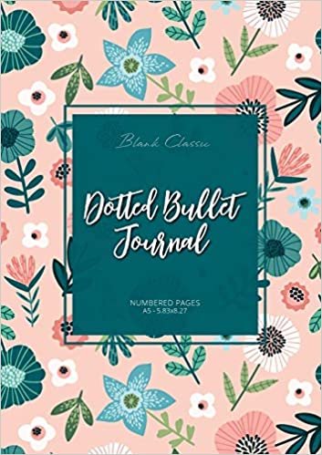 Dotted Bullet Journal: Medium A5 - 5.83X8.27 (Spring Flowers) indir