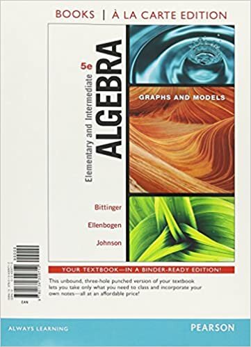 Elementary and Intermediate Algebra: Graphs and Models, Books a la Carte Edition Plus Mylab Math -- Access Card Package