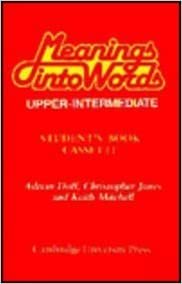 Meanings Into Words Upper-intermediate Student's Cassette: An Integrated Course For Students Of English indir