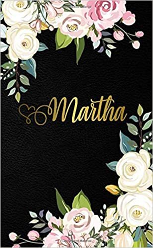 Martha: Pretty 2020-2021 Two-Year Monthly Pocket Planner & Organizer with Phone Book, Password Log & Notes | 2 Year (24 Months) Agenda & Calendar | Floral & Gold Personal Name Gift for Girls & Women