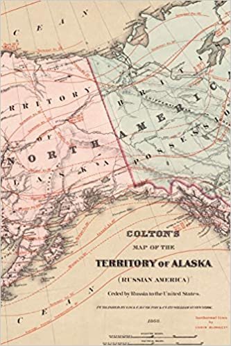 1868 Map of Alaska - A Poetose Notebook / Journal / Diary (50 pages/25 sheets) (Poetose Notebooks) indir