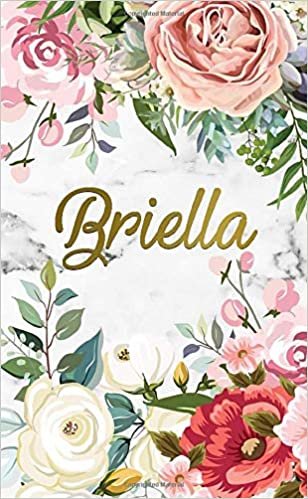 Briella: 2020-2021 Nifty 2 Year Monthly Pocket Planner and Organizer with Phone Book, Password Log & Notes | Two-Year (24 Months) Agenda and Calendar ... Floral Personal Name Gift for Girls & Women