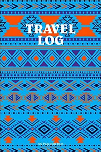 Travel Log: Tribal Print 6"x9" Cover With 100 dot grid journal pages. A blank dot grid notebook for your adventures. indir
