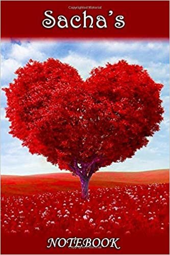 Sacha's Notebook: Sacha Personalised Custom Name Notebook - Love Heart Tree