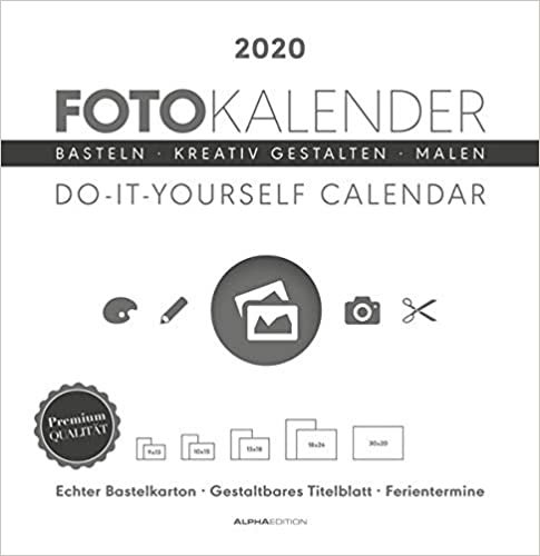 Foto-Bastelkalender 2020 groß datiert, weiß
