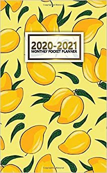 2020-2021 Pocket Planner: Cute Two-Year (24 Months) Monthly Pocket Planner & Agenda | 2 Year Organizer with Phone Book, Password Log & Notebook | Funky Tropical Mango Pattern