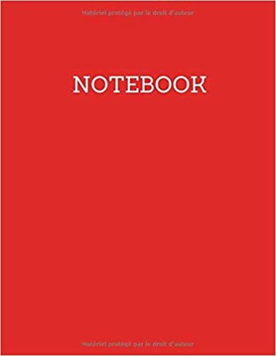 Carnet de notes : Carnet non ligné : Large (21,59 x 27,94) - 100 Pages - Couverture Rouge: (cahier de note, carnet de notes, carnet de gratitude, ... recette, agenda, carnet de dessin, bloc note)
