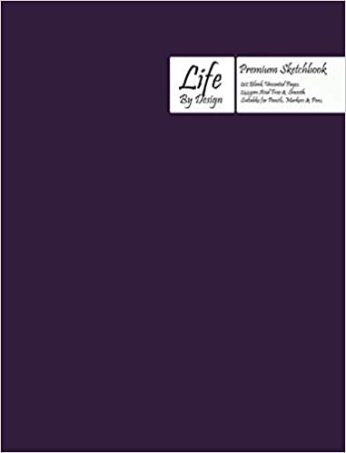 Premium Life by Design Sketchbook Large (8 x 10 Inch) Uncoated (75 gsm) Paper, Purple Cover