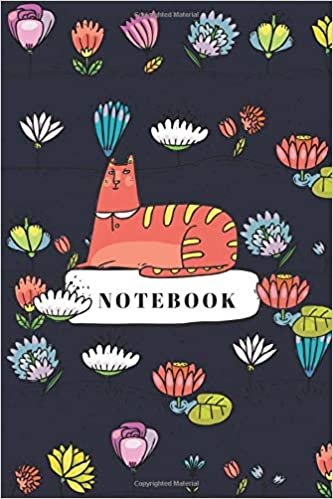 Notebook: Cute Cat Notebook Journal For Girls Blank Paper, 110 Pages For Writing Notes And Drawing