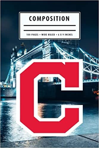 Composition: Cleveland Indians Notebook Wide Ruled at 6 x 9 Inches | Christmas, Thankgiving Gift Ideas | Baseball Notebook #22