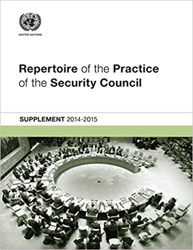 Repertoire of the Practice of the Security Council: Supplement 2014-2015 indir