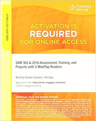 SAM 365 & 2016 Assessments, Trainings, and Projects with 2 MindTap Reader Printed Access Card, 1 term (6 months) indir