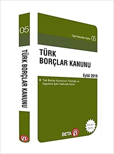 Türk Borçlar Kanunu Eylül 2019 indir