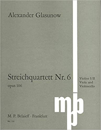 Streichquartett Nr. 6 B-Dur: op. 106. Streichquartett. Stimmensatz. indir