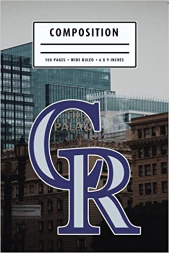 Composition: Colorado Rockies Notebook Wide Ruled at 6 x 9 Inches | Christmas, Thankgiving Gift Ideas | Baseball Notebook #12