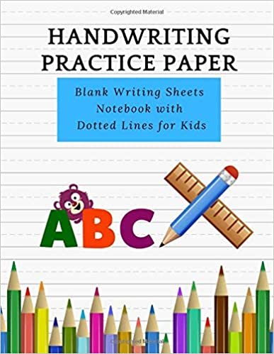 Handwriting Practice Paper: Blank Handwriting Book For Kids 107 pages For Learning To Write ABC, Volume 1