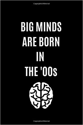 Big Minds Are Born In '00s: Journal, Birthday Notebook, Funny Notebook, Gift, Diary (110 Pages, Blank, 6 x 9)