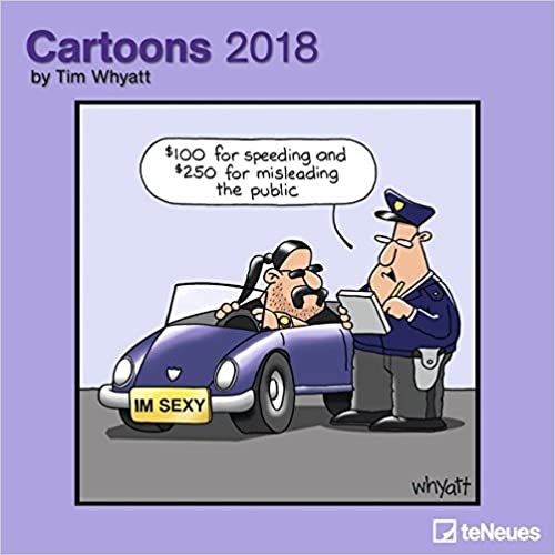 2018 Cartoons Calendar - teNeues Grid Calendar - Humour Calendar - 30 x 30 cm