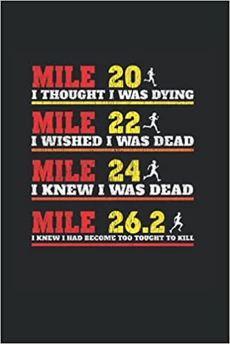 Mile: Lustige Gedanken eines Marathonläufers Laufwitz Notizbuch DIN A5 120 Seiten für Notizen Zeichnungen Formeln | Organizer Schreibheft Planer Tagebuch