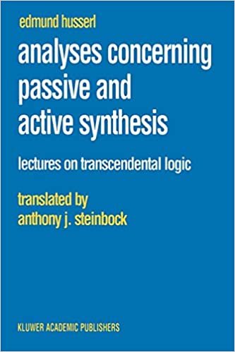 Analyses Concerning Passive and Active Synthesis: Lectures on Transcendental Logic (Husserliana: Edmund Husserl - Collected Works) (Husserliana: Edmund Husserl – Collected Works (9), Band 9) indir