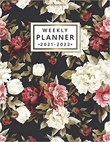 2021-2022 Weekly Planner: Beautiful Two-Year Organizer, Agenda, Diary, Calendar | 2021-2022 Weekly Planner with Holidays, To Do Lists, Vision Boards, Notes | Stylish Peony Rose Bouquet indir