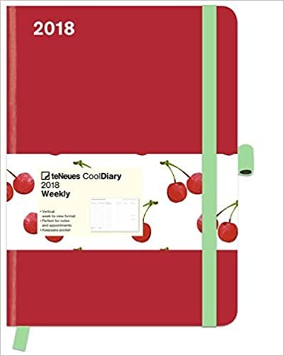2018 Red/Cherry Diary - teNeues Cool Diary - Weekly 16 x 22 cm