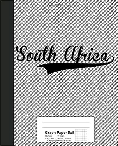 Graph Paper 5x5: SOUTH AFRICA Notebook (Weezag Graph Paper 5x5 Notebook)