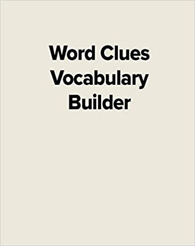 WORD CLUES VOCABULARY BUILDER (NTC: Vocabulary Builder)
