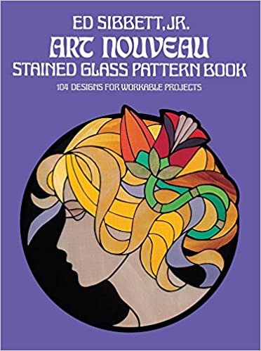 Art Nouveau Stained Glass Pattern Book: 104 Designs for Workable Projects (Picture Archives) (Dover Stained Glass Instruction) indir